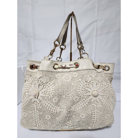 Authentic Gucci Positano Scarf Raffia Tote Bag Off-White - Picture 3 of 11